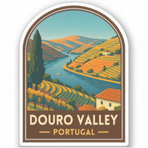 Vintage Travel Douro Valley Portugal Retro Scenic