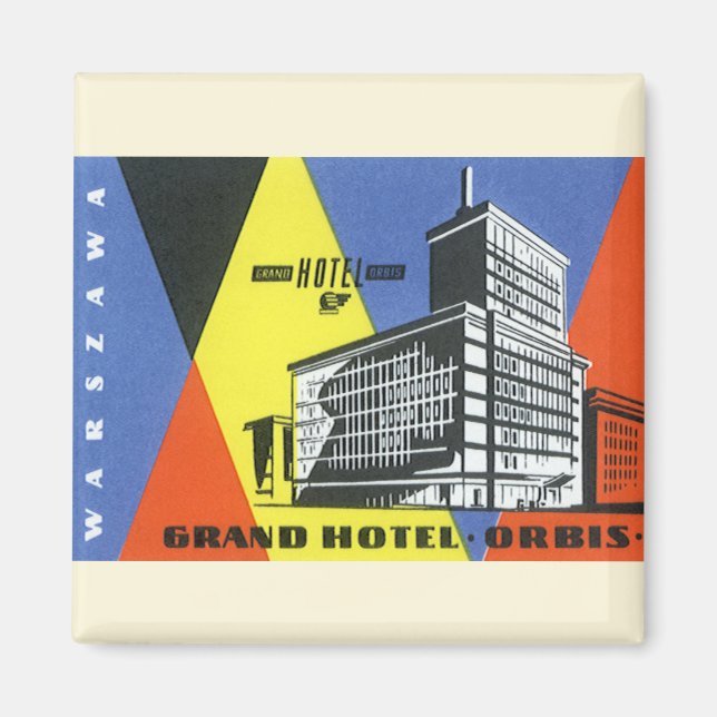 Vintage Travel Europe, Warsaw (Warszawa), Poland Magnet (Front)