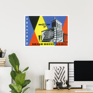 Vintage Travel Europe, Warsaw (Warszawa), Poland Poster