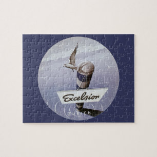 Vintage Travel Excelsior Hotel Zurich Switzerland Jigsaw Puzzle