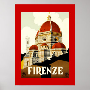 Vintage Travel Firenze Italy Print