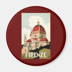Vintage Travel Florence Firenze Italy Church Duomo Magnet