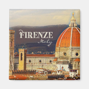 Vintage Travel Florence Firenze Italy Church Duomo Magnet