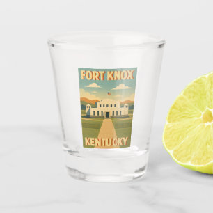 Vintage Travel Fort Knox Kentucky Retro Graphic Shot Glass