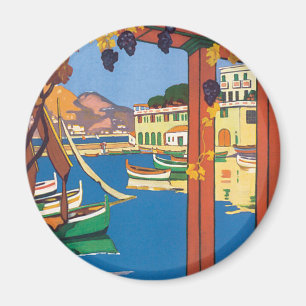 Vintage Travel, French Riviera Mediterranean Sea Magnet