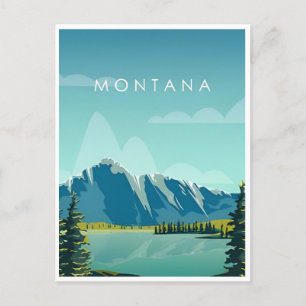 Vintage travel Glacier National Park Montana  Postcard