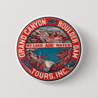 Vintage Travel - Grand Canyon / Boulder Dam 6 Cm Round Badge