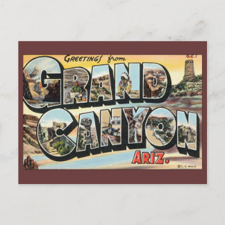 Vintage Travel, Grand Canyon, Change of Address Announcement Postcard