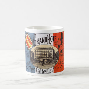Vintage Travel, Grand Hotel Paix, Madrid, Spain Coffee Mug