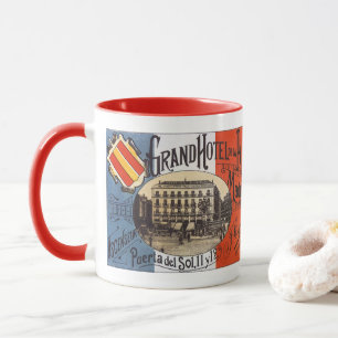 Vintage Travel, Grand Hotel Paix, Madrid, Spain Mug