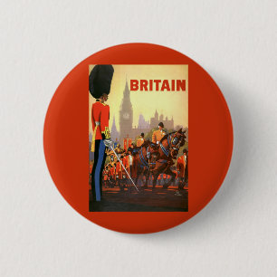 Vintage Travel, Great Britain England, Royal Guard 6 Cm Round Badge
