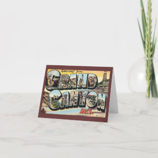 Vintage Travel Greetings from Grand Canyon Arizona Card