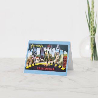 Vintage Travel Greetings from Hollywood California Card