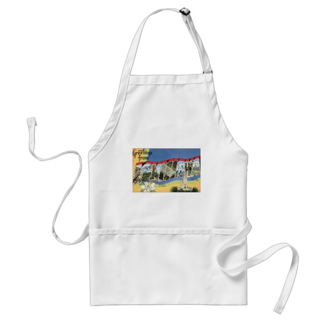 Vintage Travel, Greetings From Louisiana Gulf Standard Apron (Front)