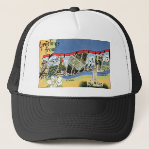 Vintage Travel, Greetings From Louisiana Gulf Trucker Hat