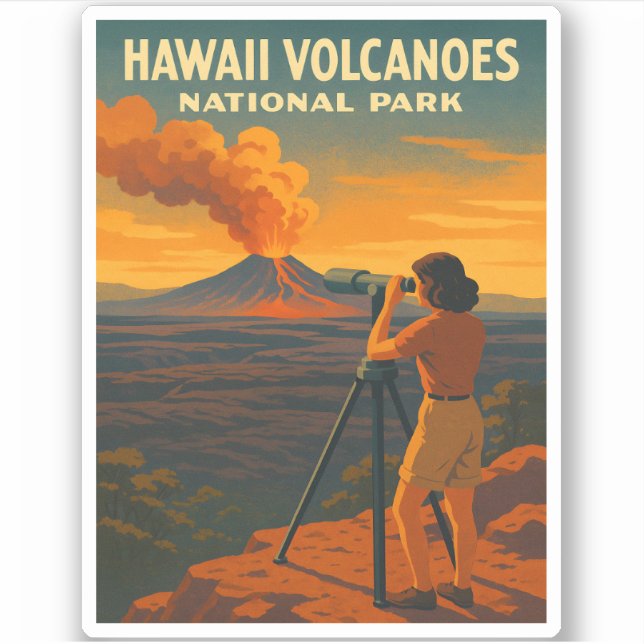 Vintage Travel Hawaii Volcanoes National Park (Front)