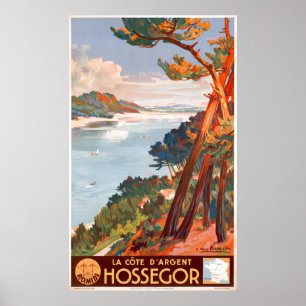 Vintage Travel Hossegor - La Côte D'Argent France Poster
