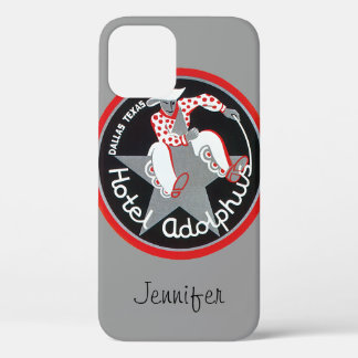 Vintage Travel, Hotel Adolphus in Dallas, Texas iPhone 12 Case