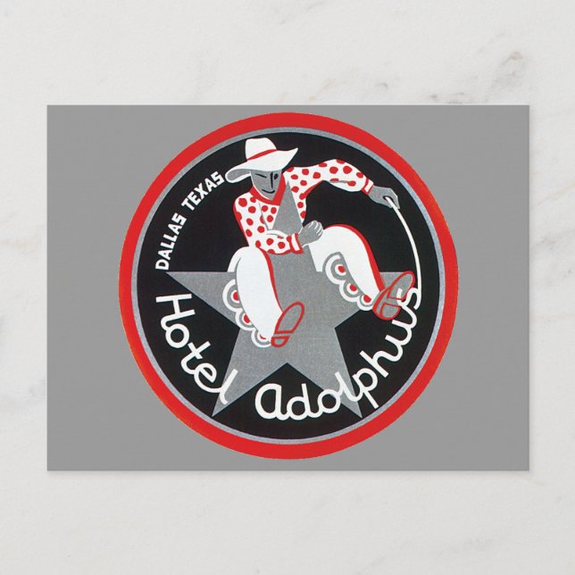 Vintage Travel, Hotel Adolphus in Dallas, Texas Postcard (Front)