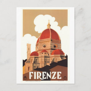 Vintage travel Italy, Florence - Postcard