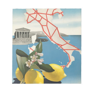 Vintage Travel Italy Notepad