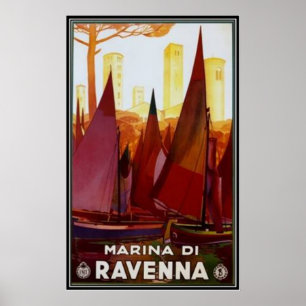 Vintage travel Italy, Ravenna - Poster