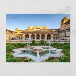 Vintage travel Jaipur India Colourful Rajasthan  Postcard