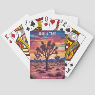 Vintage Travel Joshua Tree National Park Retro Playing Cards