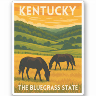Vintage Travel Kentucky Horses Retro Graphic