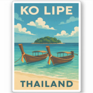 Vintage Travel Ko Lipe Island Thailand Seaside