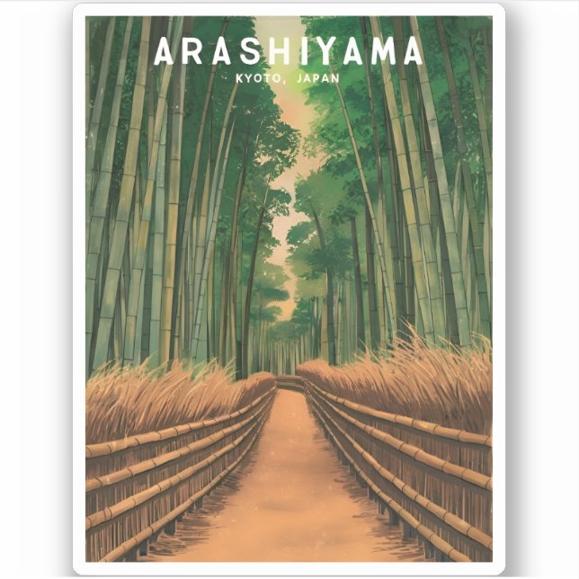 Vintage Travel Kyoto Arashiyama Bamboo Forest  (Front)