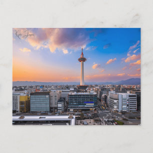 vintage travel Kyoto Japan Temple Photograph Postcard