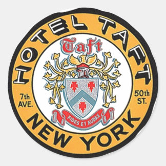 Vintage Travel Luggage Stickers NYC NY Hotel Taft