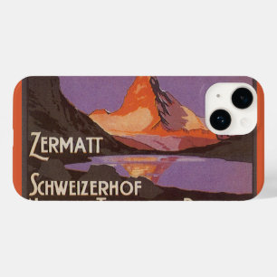 Vintage Travel, Matterhorn Mountain in Switzerland Case-Mate iPhone 14 Case