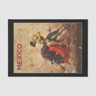 Vintage Travel Mexico Bull Fighting Matador Tissue Paper