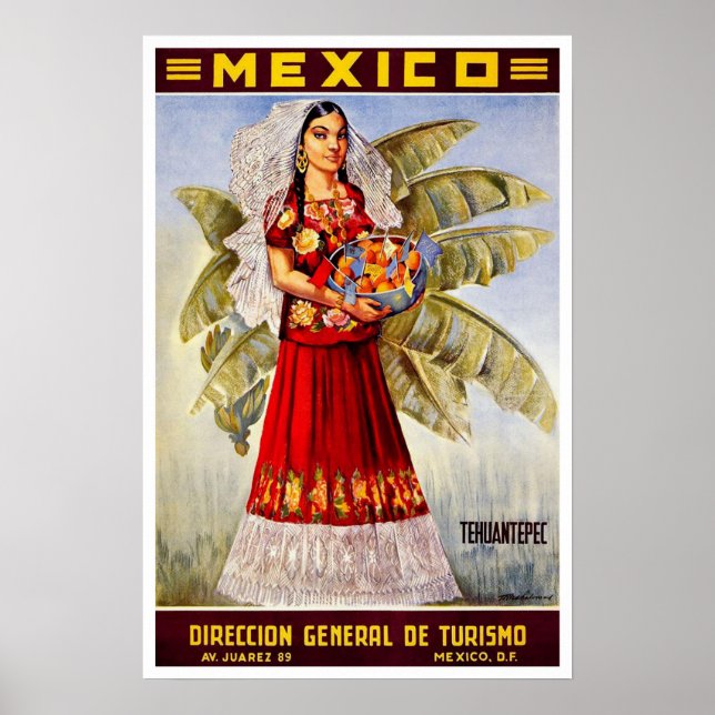 Vintage travel,Mexico Poster (Front)