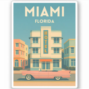Vintage Travel Miami Art Deco District Florida