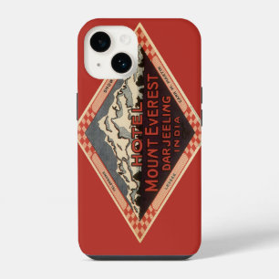 Vintage Travel, Mount Everest, Darjeeling India iPhone 14 Case