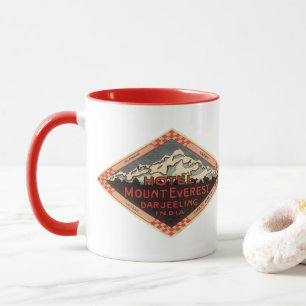 Vintage Travel, Mount Everest, Darjeeling India Mug