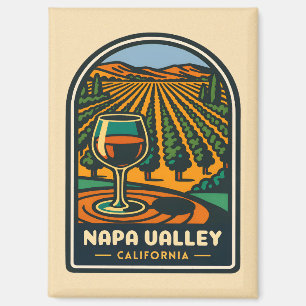 Vintage Travel Napa Valley California Winery Retro Magnet