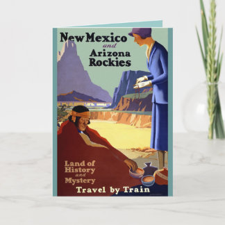 Vintage Travel -  New Mexico and Arizona Rockies Card