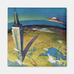 Vintage Travel New York City Empire State Building Magnet