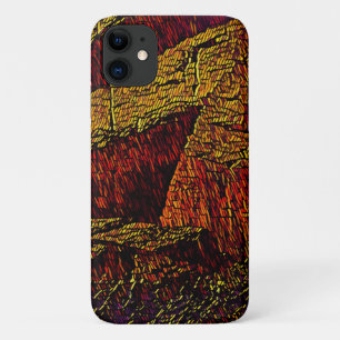 Vintage Travel Ocean Cliffs Rock Landscape Case-Mate iPhone Case