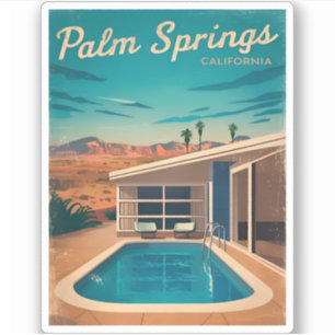 Vintage Travel Palm Springs California Scenic