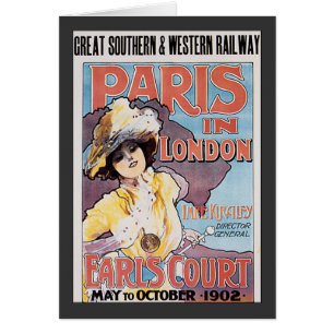 Vintage Travel, Paris in London Railroad Woman