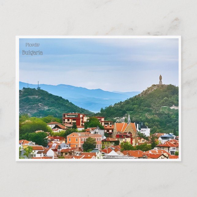 vintage travel plovdiv bulgaria CITY Bulgarie Postcard (Front)