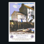 Vintage travel, Polperro. Poster<br><div class="desc">Vintage travel poster for Polperro,  Cornwall.</div>