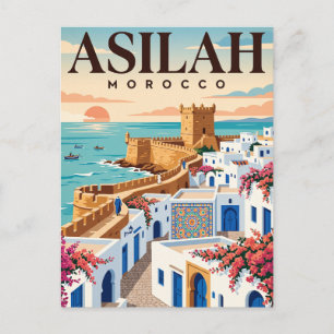 Vintage Travel Postcard Asilah Morocco