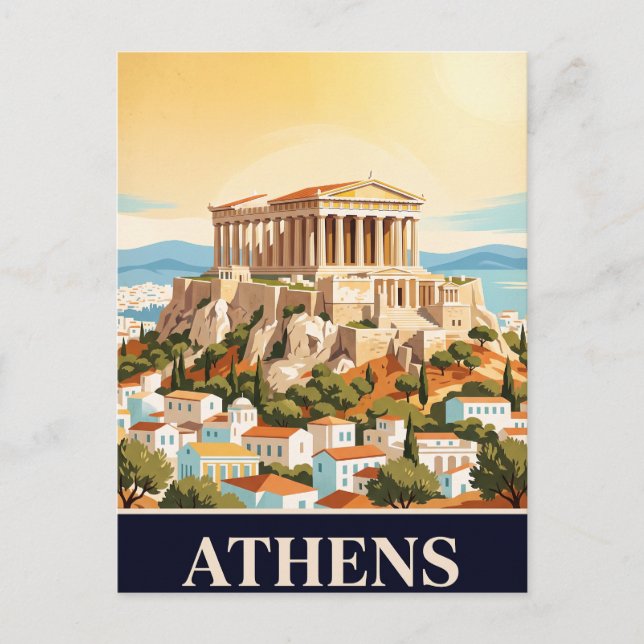 Vintage Travel Postcard | Athens (Front)
