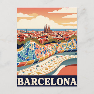 Vintage Travel Postcard Barcelona Spain